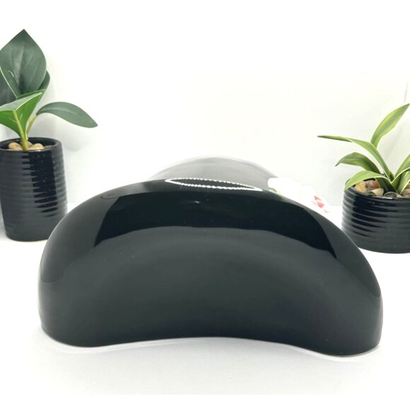 GiftCraft Black & White Polka Dot Ceramic Hanging Hat PLANTER by Gift Gallery 9" - Picture 8 of 9